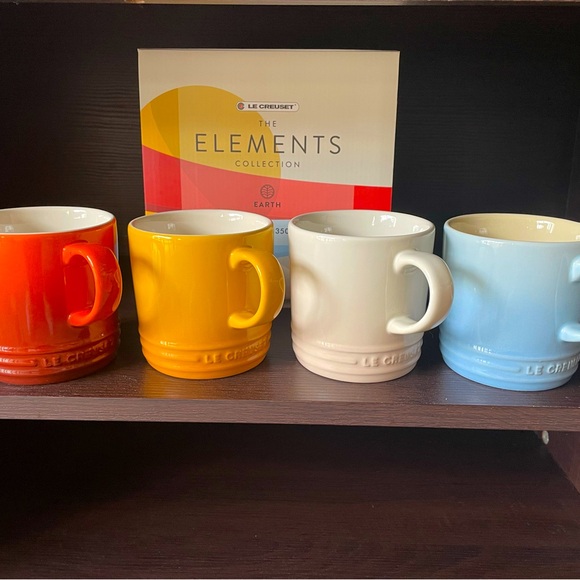New Le Creuset Elements Mugs (4) set in beautiful assorted colors! 12 oz each - Picture 2 of 7